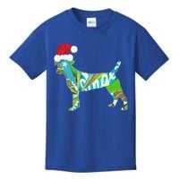 Mixed Media Collage Art Dog Puppy In Santa Hat Merry Ho Ho Meaningful Gift Kids T-Shirt