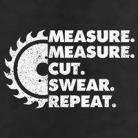 Measure Measure Cut Swear Repeat For Carpenter & Woodworker Garment-Dyed Fleece Hoodie