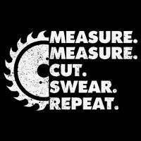 Measure Measure Cut Swear Repeat For Carpenter & Woodworker Cropped Pullover Crew