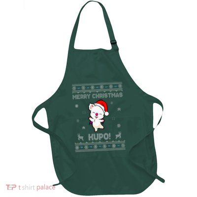 Moogle Merry Christmas Kupo! Full-Length Apron With Pockets