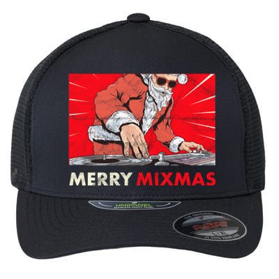 Merry Mixmas Christmas Synthesizer Analog Synth Techno Xmas Meaningful Gift Flexfit Unipanel Trucker Cap