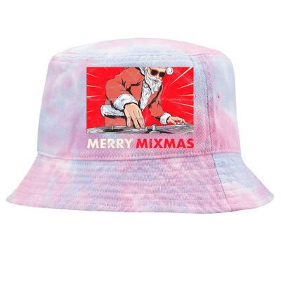 Merry Mixmas Christmas Synthesizer Analog Synth Techno Xmas Meaningful Gift Tie-Dyed Bucket Hat