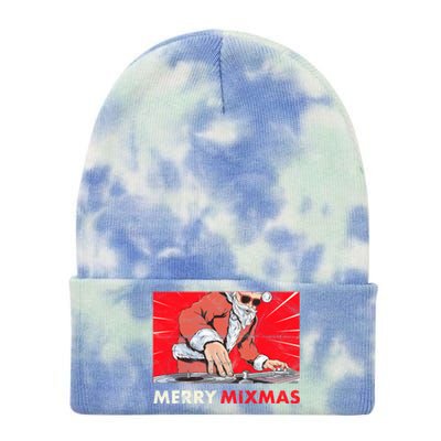 Merry Mixmas Christmas Synthesizer Analog Synth Techno Xmas Meaningful Gift Tie Dye 12in Knit Beanie