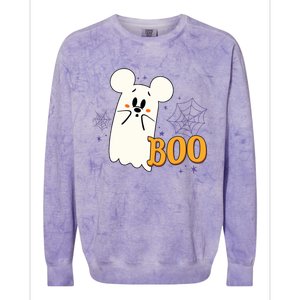 Mickey Mouse Cute Little Ghost Boo Halloween Colorblast Crewneck Sweatshirt