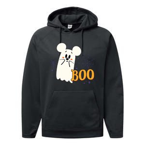 Mickey Mouse Cute Little Ghost Boo Halloween Performance Fleece Hoodie