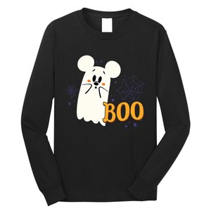 Mickey Mouse Cute Little Ghost Boo Halloween Long Sleeve Shirt