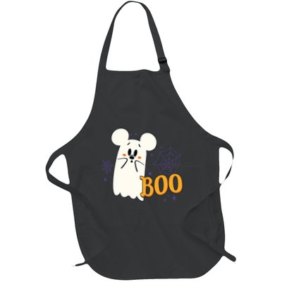Mickey Mouse Cute Little Ghost Boo Halloween Full-Length Apron With Pockets