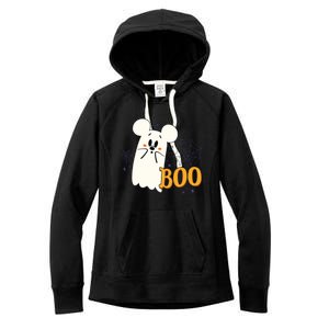 Mickey Mouse Cute Little Ghost Boo Halloween Women's Fleece Hoodie