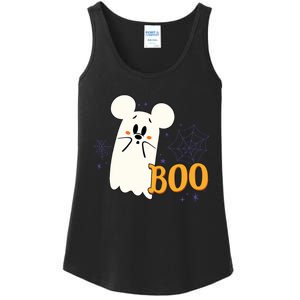 Mickey Mouse Cute Little Ghost Boo Halloween Ladies Essential Tank