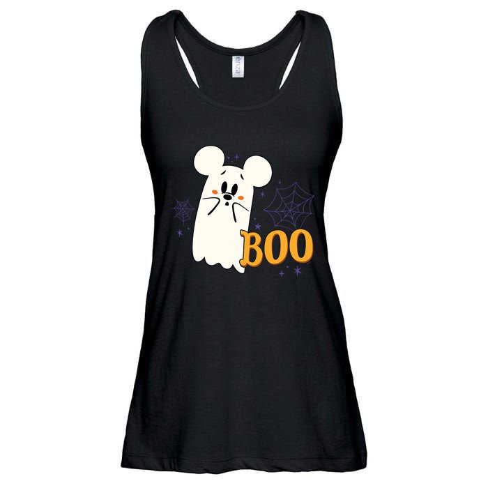 Mickey Mouse Cute Little Ghost Boo Halloween Ladies Essential Flowy Tank