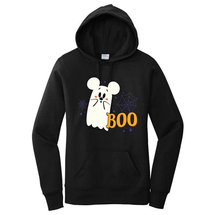 Mickey Mouse Cute Little Ghost Boo Halloween Women's Pullover Hoodie