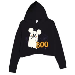 Mickey Mouse Cute Little Ghost Boo Halloween Crop Fleece Hoodie