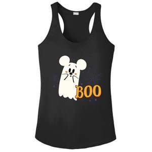 Mickey Mouse Cute Little Ghost Boo Halloween Ladies PosiCharge Competitor Racerback Tank