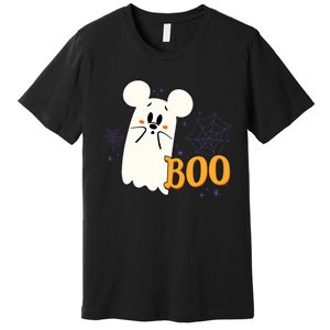 Mickey Mouse Cute Little Ghost Boo Halloween Premium T-Shirt