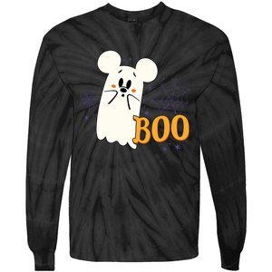 Mickey Mouse Cute Little Ghost Boo Halloween Tie-Dye Long Sleeve Shirt