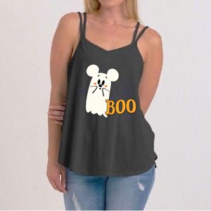 Mickey Mouse Cute Little Ghost Boo Halloween Women's Strappy Tank