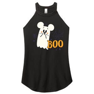 Mickey Mouse Cute Little Ghost Boo Halloween Women's Perfect Tri Rocker Tank