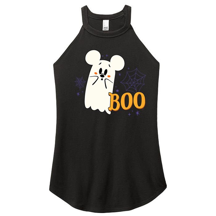 Mickey Mouse Cute Little Ghost Boo Halloween Women's Perfect Tri Rocker Tank