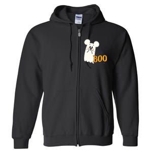 Mickey Mouse Cute Little Ghost Boo Halloween Full Zip Hoodie