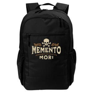 Memento Mori Catholic Design Meaning Traditional Latin Skull Daily Commute Backpack