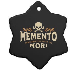 Memento Mori Catholic Design Meaning Traditional Latin Skull Ceramic Star Ornament