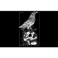 Memento Mori Crow Skull Moon Bumper Sticker