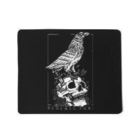 Memento Mori Crow Skull Moon Mousepad