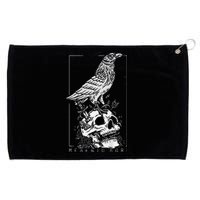 Memento Mori Crow Skull Moon Grommeted Golf Towel