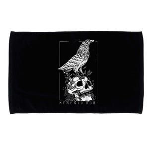 Memento Mori Crow Skull Moon Microfiber Hand Towel