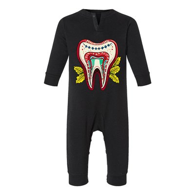 Merry Molar Christmas Dentist & Dental Lover's  Infant Fleece One Piece