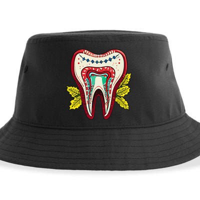 Merry Molar Christmas Dentist & Dental Lover's  Sustainable Bucket Hat