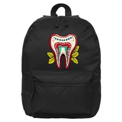 Merry Molar Christmas Dentist & Dental Lover's  16 in Basic Backpack