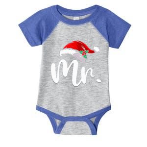 Mr Mrs Claus Christmas Couples Matching His And Her Pajamas  Infant Baby Jersey Bodysuit