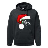 Mr Mrs Claus Christmas Couples Matching His And Her Pajamas Performance Fleece Hoodie