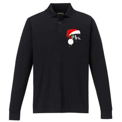 Mr Mrs Claus Christmas Couples Matching His And Her Pajamas Performance Long Sleeve Polo