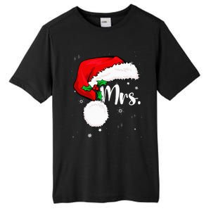 Mr Mrs Claus Christmas Couples Matching His And Her Pajamas Tall Fusion ChromaSoft Performance T-Shirt