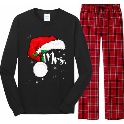 Mr Mrs Claus Christmas Couples Matching His And Her Pajamas Long Sleeve Pajama Set