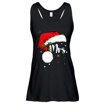 Mr Mrs Claus Christmas Couples Matching His And Her Pajamas Ladies Essential Flowy Tank