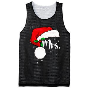 Mr Mrs Claus Christmas Couples Matching His And Her Pajamas Mesh Reversible Basketball Jersey Tank