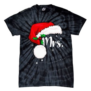 Mr Mrs Claus Christmas Couples Matching His And Her Pajamas Tie-Dye T-Shirt