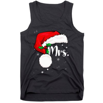 Mr Mrs Claus Christmas Couples Matching His And Her Pajamas Tank Top