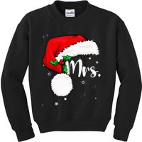 Mr Mrs Claus Christmas Couples Matching His And Her Pajamas Kids Sweatshirt