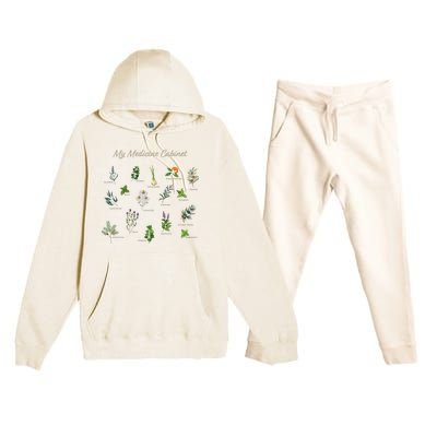 My Medicine Cabinet Natural Healing Plants Medicinal Herbs Premium Hooded Sweatsuit Set