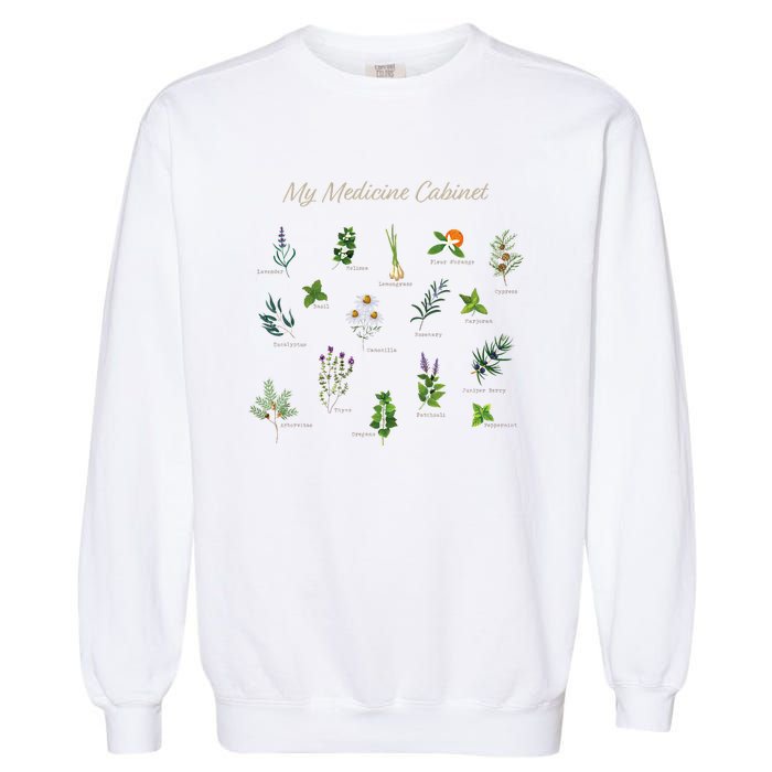 My Medicine Cabinet Natural Healing Plants Medicinal Herbs Garment-Dyed Sweatshirt