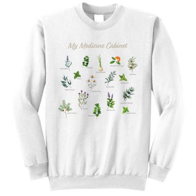 My Medicine Cabinet Natural Healing Plants Medicinal Herbs Sweatshirt