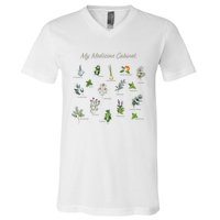 My Medicine Cabinet Natural Healing Plants Medicinal Herbs V-Neck T-Shirt