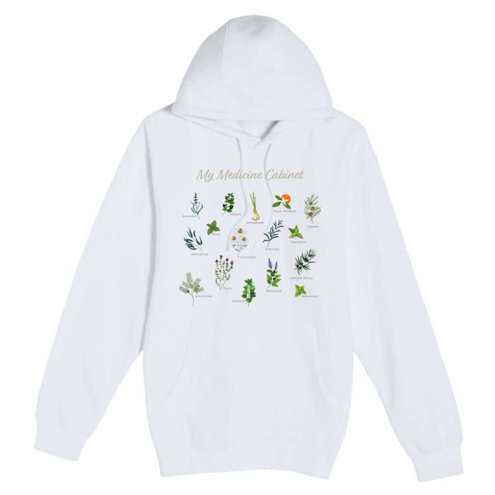 My Medicine Cabinet Natural Healing Plants Medicinal Herbs Premium Pullover Hoodie