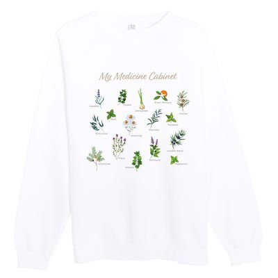 My Medicine Cabinet Natural Healing Plants Medicinal Herbs Premium Crewneck Sweatshirt