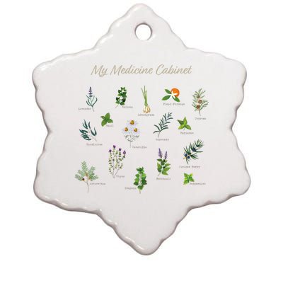 My Medicine Cabinet Natural Healing Plants Medicinal Herbs Ceramic Star Ornament