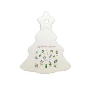 My Medicine Cabinet Natural Healing Plants Medicinal Herbs Ceramic Tree Ornament